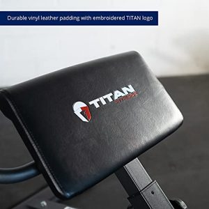 Titan Fitness Hyper Back Extension Bench, Rated 250 LB, Specialty Upper Body Workout Garage Gym Bench