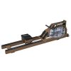 Water Rowing Machine for Home Use Wooden Vintage Water Rower with Bluetooth Monitor Home Gym Fitness Cadio Exercise Equipment Brown