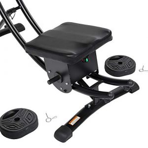 Updated Foldable Abdominal Crunch Coaster 440lbs Capacity Abdominal Machine Exercise Equipment , Less Stress on Neck & Back, Abdominal/Core Fitness Equipment for Home Gym (Black)