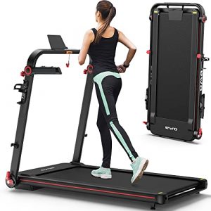 OMA 1012EB Folding Treadmill for Small Spaces Foldable Portable Compact Walking Running Treadmills for Home Gym with 2.25HP 300lb Weight Capacity 48