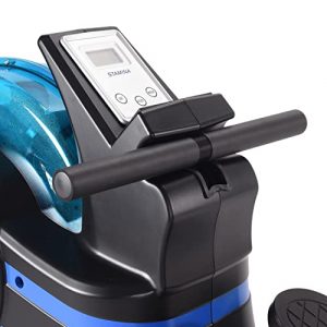 Stamina Wave Water Rower - Smart Workout App, No Subscription Required - Foldable Rowing Machine for Home w/Heart Rate Monitor