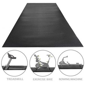 HomGarden High Density Gym Exercise Treadmill Floor Mat,8 x 3 FT Anti Vibration PVC Exercise Bike Equipment Mat,1/4