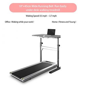 RHYTHM FUN Treadmill Under Desk Treadmill Folding Portable Walking Treadmill with Wide Tread Belt Super Slim Mini Quiet Slow Running Treadmill with Smart Remote and Workout App for Home and Office