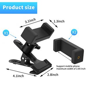 VHIONER Rower Machine Phone Holder, Metal Rotating Phone Holder Made for Concept 2 Rowing PM5 Monitors
