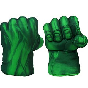 Superhero Gloves Boxing Gloves Smash Hands Big Soft Plush Hero Fists, Superhero Toys for Boys Girls, Role Play Costume Birthday Gift for Toddlers Kids Age 3+ ( 1 Pair Green)