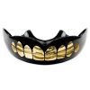 Warrior Mouthguards - Teeth Print Moldable Mouth Guard with Case for Youth and Adults (Gold Teeth, Adult)