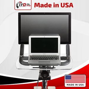 TFD The Tray | Compatible with Peloton Bikes (Original Models), Made in USA | Premium Acrylic Holder for Laptop, Tablet, Phone, Books & More - The Ultimate Peloton Accessories