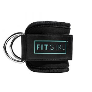 FITGIRL - Ankle Strap for Cable Machines and Resistance Bands, Work Out Cuff Attachment for Home & Gym, Booty Workouts - Kickbacks, Leg Extensions, Hip Abductors, for Women Only (Mint)