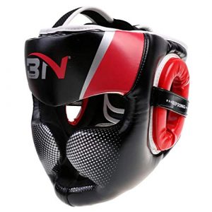 SFEEXUN Headgear for Boxing MMA Training Kickboxing, Head Gear Helmet for Muay Thai, Grappling, Sparring, Karate, Taekwondo, Martial Arts (Red, L)