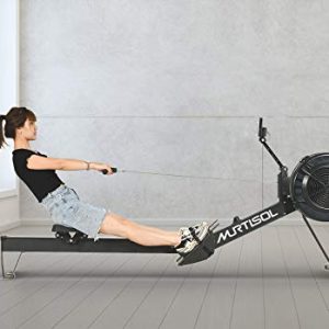 Murtisol Air Resistance Rowing Machine Air Rower 10 Level Adjustable Resistance with Smart Monitor for Home Use