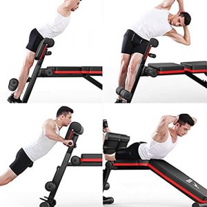 Roman Chair Adjustable AB Sit Up Bench - Back Hyperextension Bench Strength Training Back Machines Multi-Functional Weight Bench Decline Bench Flat Bench