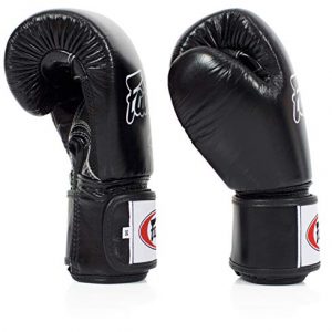 Fairtex Muay Thai Boxing Gloves. BGV1-BR Breathable Gloves. Color: Solid Black. Size: 12 14 16 oz. Training, Sparring Gloves for Boxing, Kick Boxing, MMA (Black, 10oz)