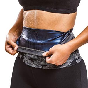 Sweat Shaper Waist Trimmer for Women, Waist Trainer Sauna Belt, Neoprene-free Waist Cincher, Sauna Slimming Belt (Grey Camo, Small)