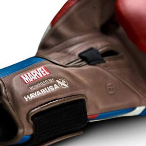 Hayabusa Marvel Hero Elite Boxing Gloves for Men and Women - Captain America, 16 oz