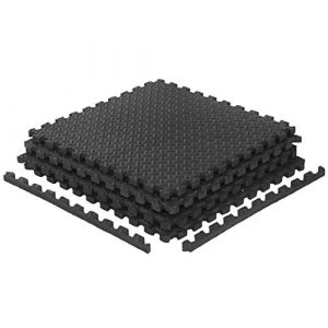 ZENY Puzzle Exercise Mat Gym Flooring Mat Interlocking Foam Mat 24 Tiles 3/4'' Extra Thick Floor Mats Exercise Equipment Mat Baby Play Mat 96 SQ. FT, Black