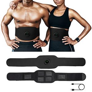 Lechiry Abs Stimulate Ab Workout Abdominal Flex Toner Belt Waist Trainer Fitness Trimmer for Home & Office (Black)