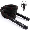 Weighted Jump Ropes for Fitness,3LB Heavy Jump Rope for Men&Women Adults,Workout Equipment Skipping Battle Rhino Rope with Sleeve for Home Gym,Total Body Aerobic Exercise for Boxing Training(9.2ft)