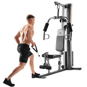 Gold's Gym XRS 50 Home Gym with up to 280 lbs of Resistance - High and Low Pulley System for Total Body Workout