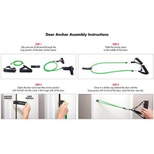 ProsourceFit Tube Resistance Bands Set with Attached Handles, Door Anchor, Carrying Case and Exercise Guide