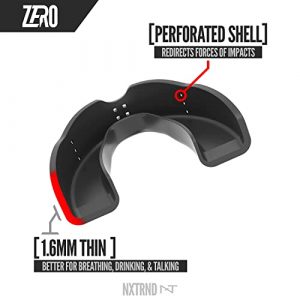 2 Pack Nxtrnd Zero Mouth Guard Sports – 1.6 mm Ultra Thin Professional Mouthguards for Boxing, MMA, Sparring, Wrestling, Football, Lacrosse and Other Sports (Black)