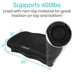 Vive Shake Plate - Vibration Platform with Resistance Exercise Band - Vibrating Fat Shaker Power Machine - Equipment for Whole Body Home Fitness