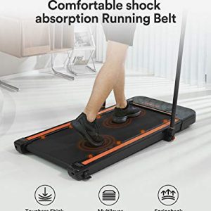UREVO 2 in 1 Under Desk Treadmill, 2.5HP Folding Electric Treadmill Walking Jogging Machine for Home Office with Remote Control