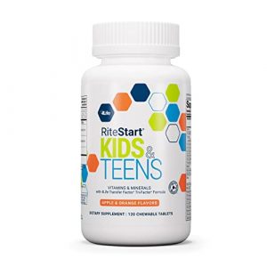 4Life RiteStart Kids & Teens - Apple and Orange Flavors - 22 Essential Vitamins and Minerals - Ages 2 and Up - Immune System Support with 4Life Transfer Factor - Brain Support - 120 Chewable Tablets