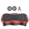 yokele Vibration Plate Exercise Machine Whole Body Shape Vibration Platform for Home Massage & Weight Loss + Loop Bands + Remote, 99 Levels (Red)