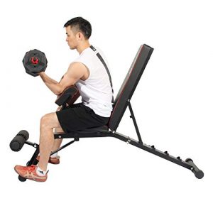 Soges Full Body Workout Weight Bench, 3+4 Adjustable Incline Decline Multi-Purpose Exercise Workout Bench for Home Gym, US9-PSBB004