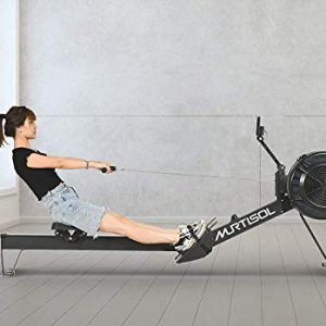 Murtisol Air Resistance Rowing Machine Air Rower 10 Level Adjustable Resistance with Smart Monitor