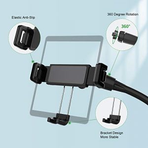 Smatree Cell Phone &Tablet Gooseneck Mount Holder for Desk, Flexible arm Clamp Mount Compatible with 4.7-12.9