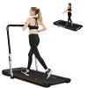 Kicode 2 in 1 Folding Treadmill, Under Desk Electric Pad Treadmill, Portable Walking and Running Machine with Remote Control, Speaker, LED Display, Walking Jogging Machine for Home, Office & Gym