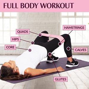 GYMB Booty Bands Set - Nonslip Cloth Resistance Bands to Work Out Glutes, Thighs & Legs - Includes Exercise Band Training Workout Videos for Gym & Home Fitness, Yoga, Pilates for Men/Women - 3 Levels