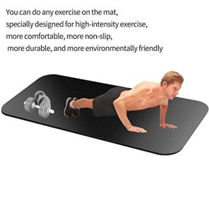 Large Exercise Mat 7'x3.2' ,Exercise Equipment Mat,Treadmill Mat, Exercise Bike Mat, Workout Mats for Home Gym Mats Gym Flooring Rubber Workout Mat Fitness Mat Large Yoga Mat Cardio Mat for Weightlifting, Jump Rope, MMA, Stretch, Plyo, Pilates, Non-Slip