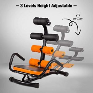 GYMAX Abdominal Twister Trainer, Incline Ab Rocket Exerciser Height Adjustable, for Crunch Sit-up Exercise Abdominal Workout
