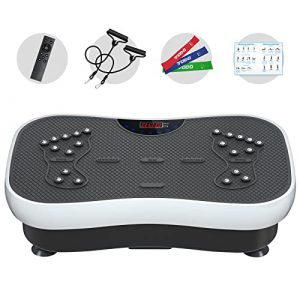 TODO Vibration Platform Whole Body Vibrating Board for Weight Loss & Workout Home Fitness Plate, Remote Control/Bluetooth Music/USB Connection/Resistance Bands