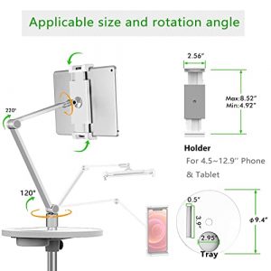 iPad Stand Floor, Floor Tablet Stand, Multi-Angle Tablet Stand Holder Mount Compatible 4.7