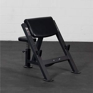 Titan Fitness Seated Preacher Curl Bench Max Load 250 LB Bicep Curl Support