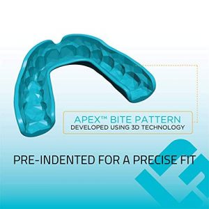 GuardLab APEX Lite Mouthguard w/Case | Football, Basketball, Boxing, Wrestling, Soccer, BJJ, Hockey, MMA | Adult & Youth | Pre-Indented for a Precise Fit (APEX LITE, Medium Clear)