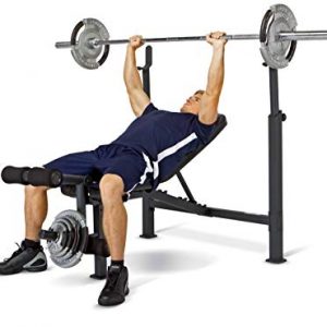 Marcy Competitor Adjustable Olympic Weight Bench with Leg Developer for Weight Lifting and Strength Training CB-729