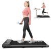 Fitnessclub 2 in 1 Under Desk Treadmill, Folding Smart Electric Walkstation Installation Free Walking Jogging Machine with Remote Control, LED Display for Home, Office, Gym