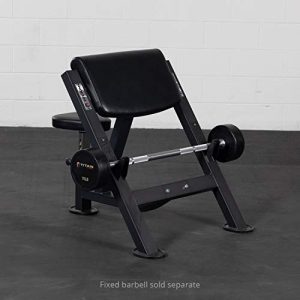 Titan Fitness Seated Preacher Curl Bench Max Load 250 LB Bicep Curl Support