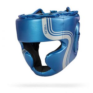 Sanabul Core Series Boxing MMA Kickboxing Head Gear (Blue/Silver, L/XL)