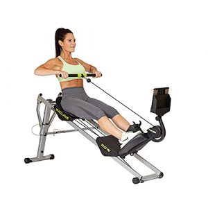 Total Gym Ergonomic Folding Incline Rowing Machine with 6 Levels of Resistance and Over 20 Workouts for Cardio and Strength Training