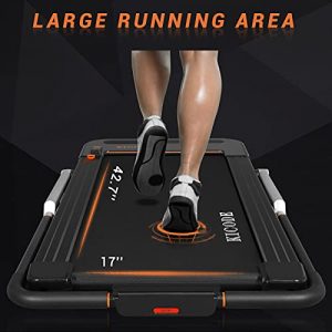 Kicode 2 in 1 Folding Treadmill, Under Desk Electric Pad Treadmill, Portable Walking and Running Machine with Remote Control, Speaker, LED Display, Walking Jogging Machine for Home, Office & Gym