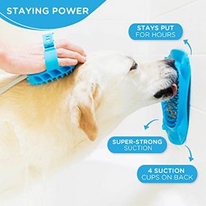 Aquapaw XL Slow Treater Treat-Dispensing Licky Mat – Puzzle Feeder Toy/Licking Pad for Dogs & Other Large Pets, Suctions to Wall/Floor – Relieves Boredom & Anxiety During Grooming, Vet Visits & Storms