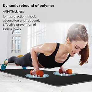 Large Exercise Mat 7'x3.2' ,Exercise Equipment Mat,Treadmill Mat, Exercise Bike Mat, Workout Mats for Home Gym Mats Gym Flooring Rubber Workout Mat Fitness Mat Large Yoga Mat Cardio Mat for Weightlifting, Jump Rope, MMA, Stretch, Plyo, Pilates, Non-Slip