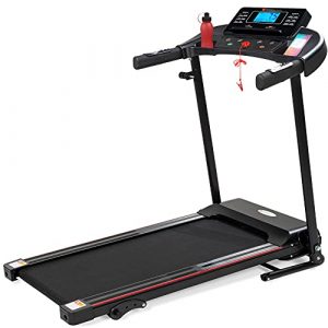 Best Choice Products Folding Treadmill with Manual Incline, Fitness Workout Exercise Machine w/Wireless Bluetooth Speakers, LCD Screen, Shock-Absorbent Running Deck, Device Holder - Black