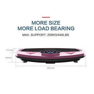 NIMTO Vibration Plate Exercise Machine Whole Body Workout Vibration Fitness Platform for Home Fitness & Weight Loss + BT + Remote, 99 Levels