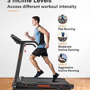 UREVO Foldable Treadmill with Incline,Treadmill for Home Electric Treadmill Workout Running Machine